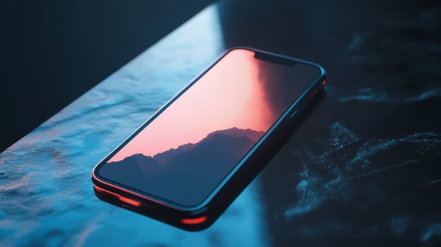 Explore a stunning smartphone with vibrant abstract patterns inspired by the universe, perfect for tech enthusiasts and art lovers. This device offers both aesthetic appeal and functionality photo