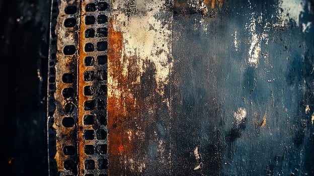 Rustic Metal Texture with Vintage Film Strip and Grunge Effect photo