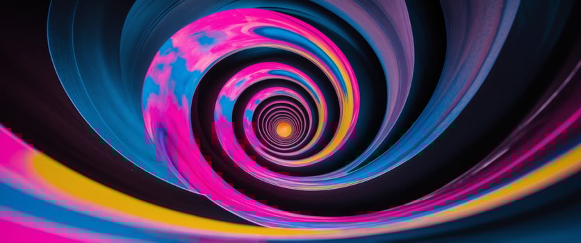 Colorful Abstract Spiral Design on a Dark Background photo