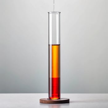 Science experiment with temperature glass laboratory liquid measurement controlled environment close-up view visual analysis photo