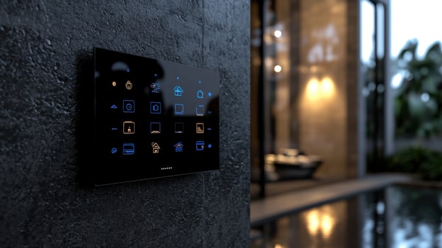 A smart home control panel on a wall photo
