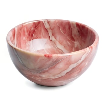 red bowl on white background photo