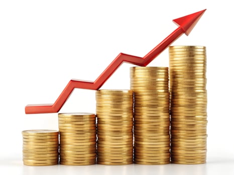 graph of gold coins photo