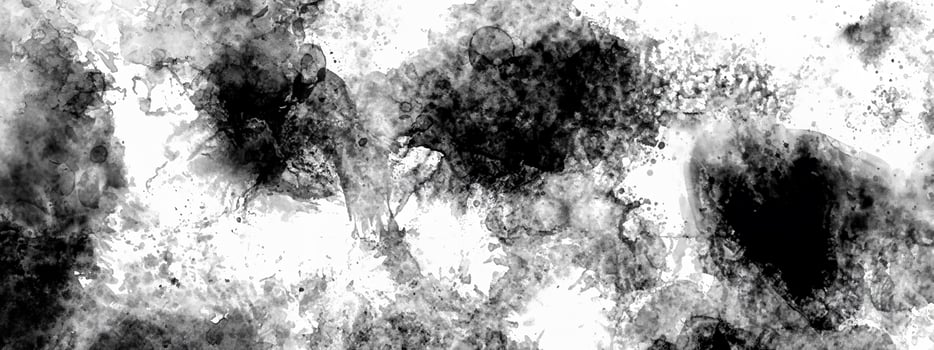 Monochromatic abstract watercolor texture with black and white ink splashes, grunge details, and artistic stains. photo