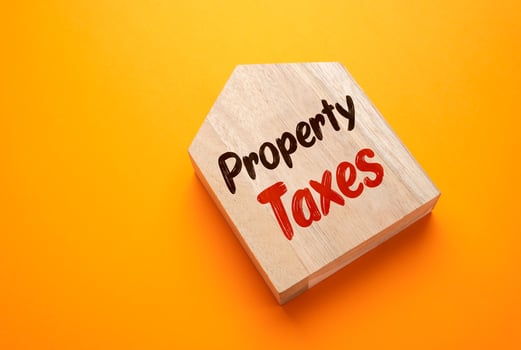 Property tax and house figure. Real estate levies, homeownership costs, and financial obligations for residential or commercial properties. Mortgage costs, and fiscal responsibilities. photo