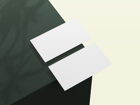 Mockup featuring minimalist business cards photo