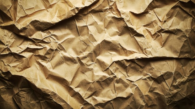 Textured Brown Paper Background with Crinkles and Shadows for Craft Projects photo