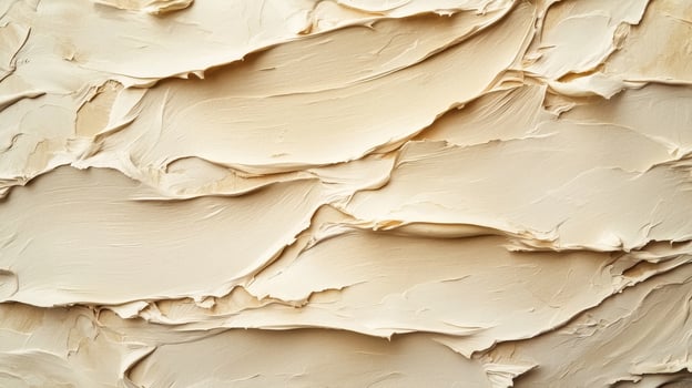 Creamy Textured Background with Thick Brushstrokes of Light Beige Color photo
