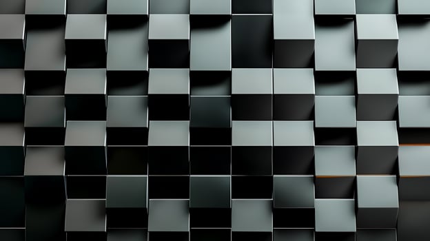 A black and white image of a wall with squares photo