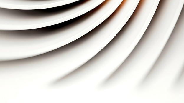 Abstract white background with curved lines photo