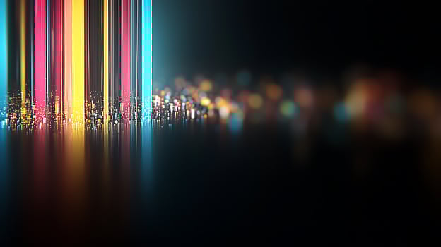 Abstract neon lights on black background photo