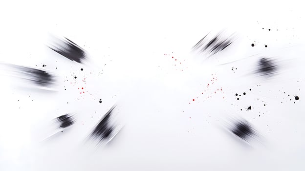 A white background with black and red splashes photo