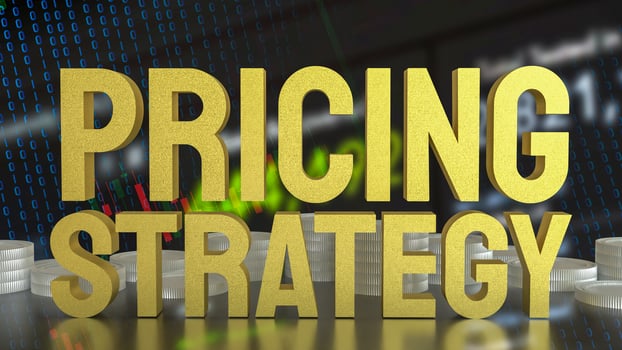The Gold Pricing strategy and coins for Business. photo