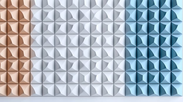 A wall made of paper with different colors photo