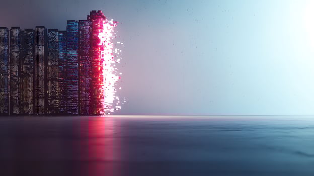 A stack of books with glowing lights photo