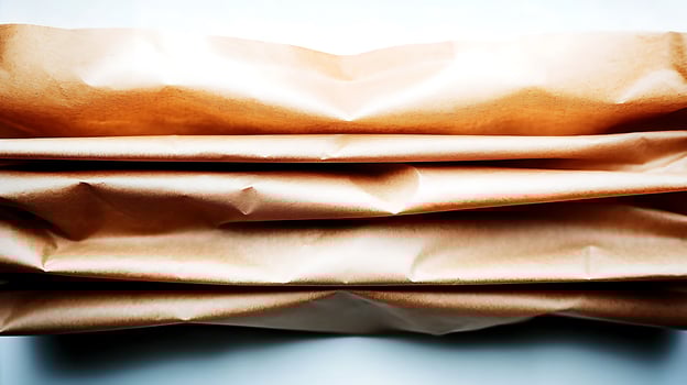 A brown paper bag with a white background photo