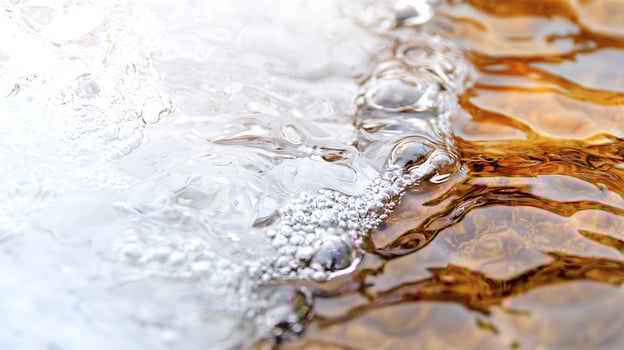 A close up of water and ice photo