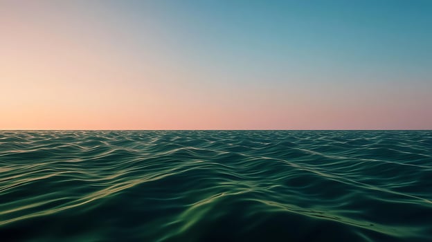 A view of the ocean at sunset photo