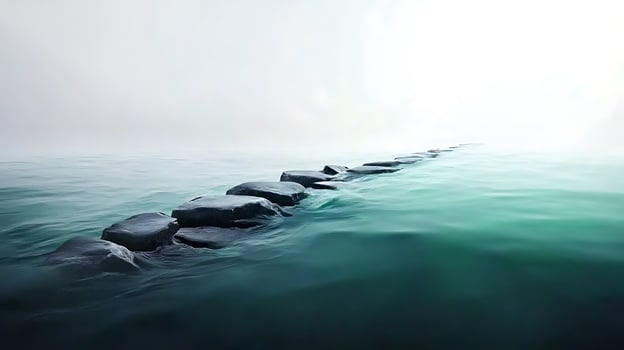 Stepping stones in the ocean by james mccormick photo
