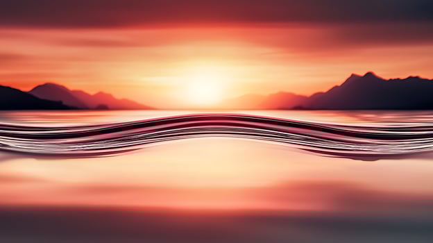 Water waves on the ocean at sunset photo