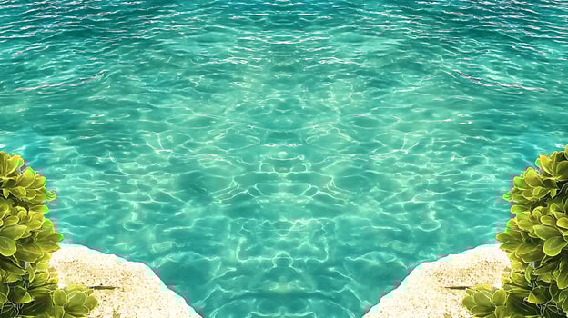 A view of the ocean from above photo