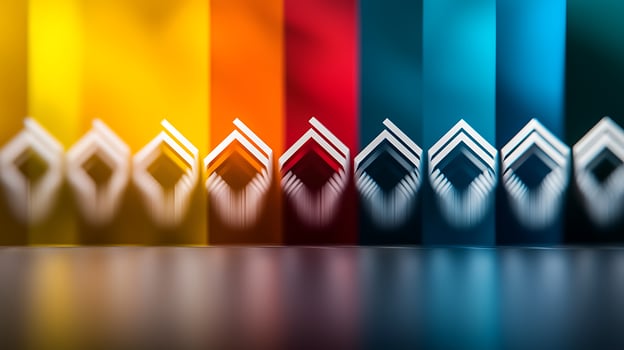 Abstract background with colorful lines and shapes photo