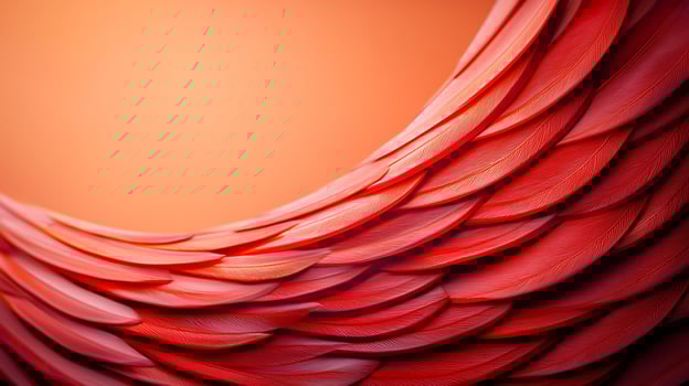 A red winged bird with a curved wing photo