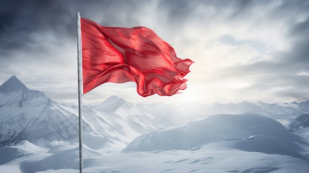 warning red flag danger photo