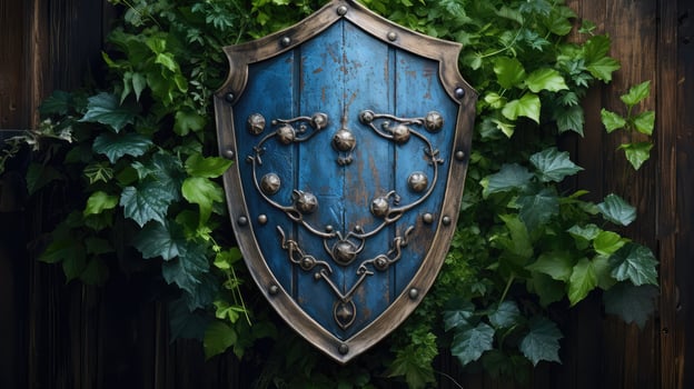 weathered blue shield photo