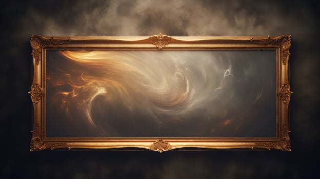 ornate gold baroque frame photo