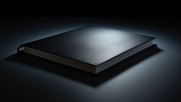 reflection blank black book photo