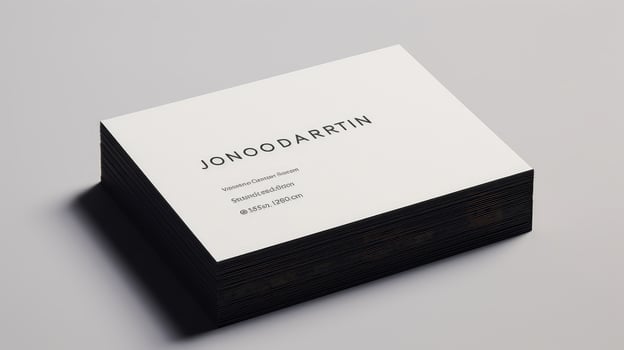 professional black and white business card photo