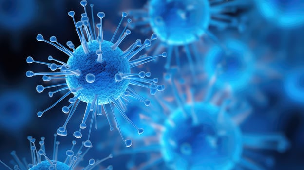 abstract blue covid background photo
