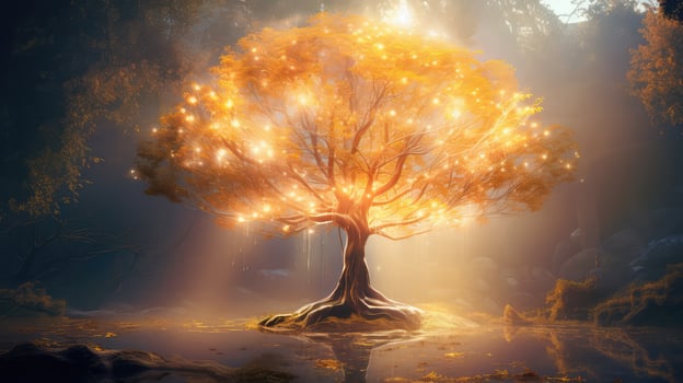 delicate transparent tree photo