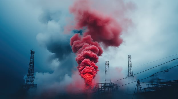 backdrop red and blue smoke photo