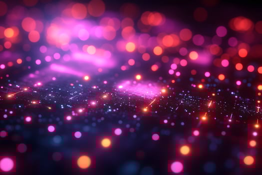 Abstract Futuristic Neon Light Pattern with Bokeh Effect for Digital Design photo