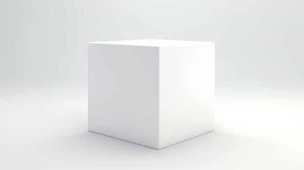 minimalism cube background white photo