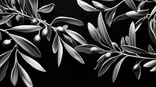 photo olive branch black and white
