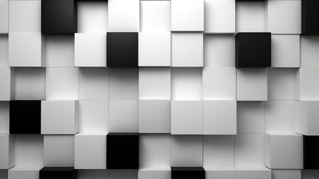 squares geometric background black and white photo