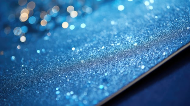 card blue glitter invitation photo