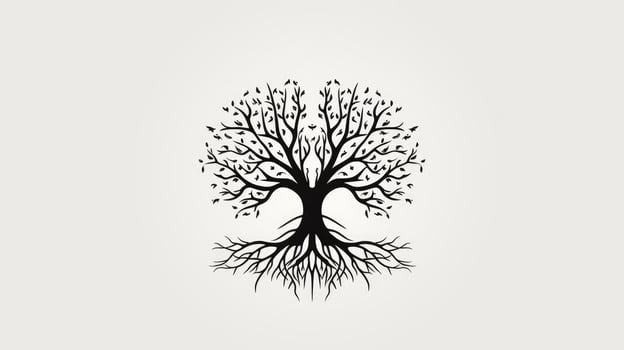 nature tree with roots illustration photo
