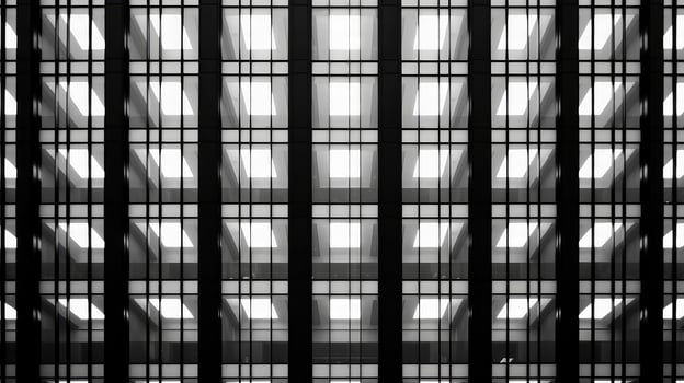 skyscraper black and white lines photo