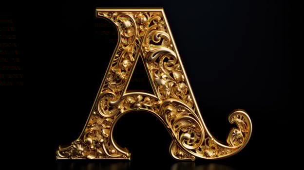 shiny gold letter photo