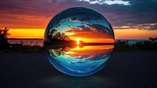 mirrored looking glass photo
