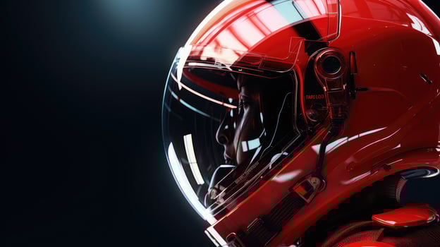 helmet astronaut red photo