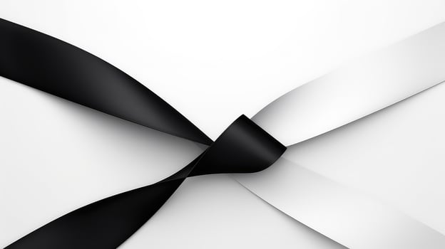 minimalistic black and white ribbon clipart photo