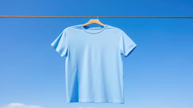 clothesline blue tshirt background photo