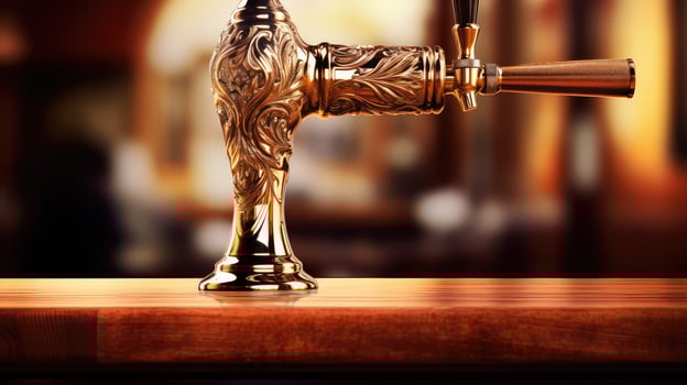 metallic beer tap illustration photo
