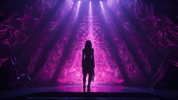 off purple neon background photo