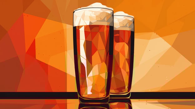 geometric beer pint illustration photo